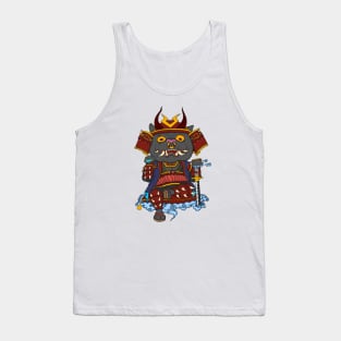 Oni samurai cat Devil cat blue on the cloud Tank Top